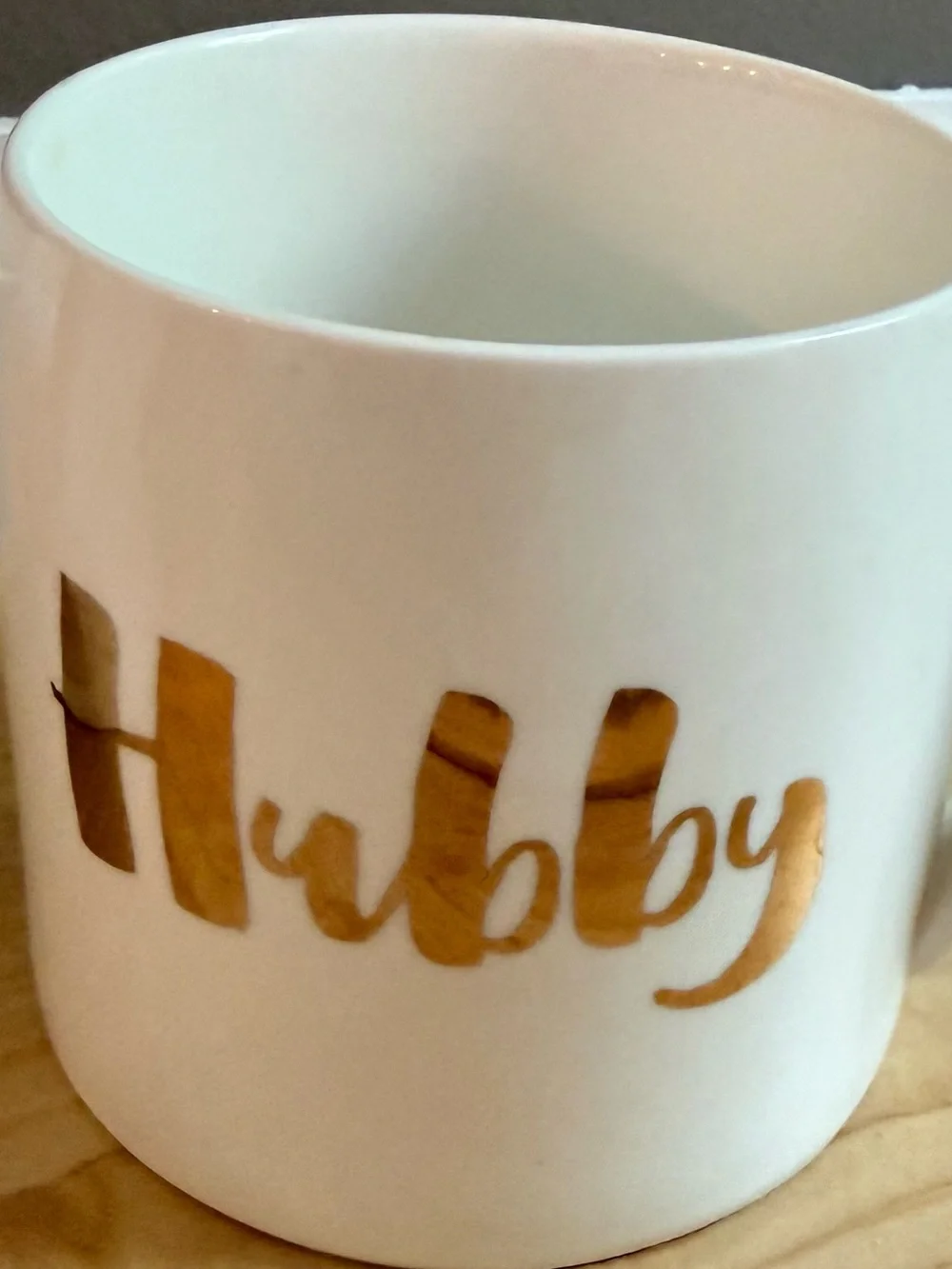Wifey & Hubby Gold Lettering Ceramic Mug Set